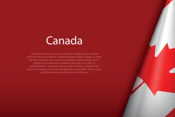 Foto op Plexiglas Canada national flag isolated on background with copyspace © Katyam1983