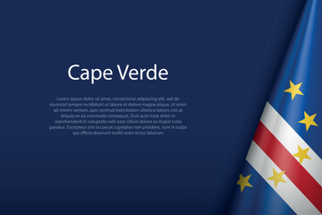 Obraz na płótnie Canvas Cape Verde national flag isolated on background with copyspace