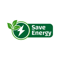 Obraz premium Save energy icon. Energy saving symbol vector