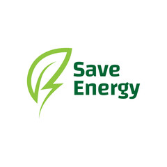 Save energy icon. Energy saving symbol vector