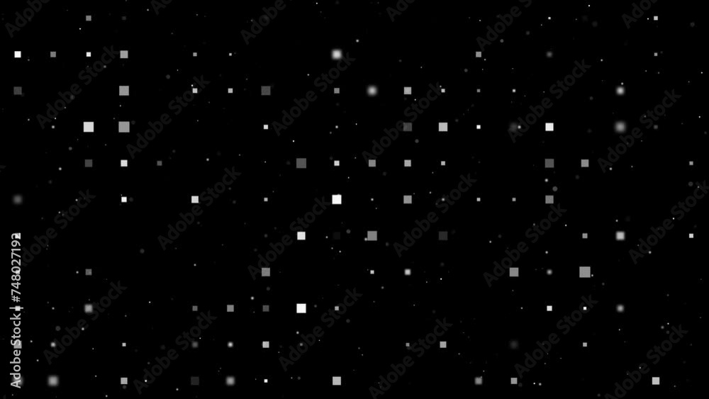 Poster template animation of evenly spaced rectangles of different sizes and opacity. animation of transpar