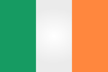 National flag of Ireland. Vector illustration