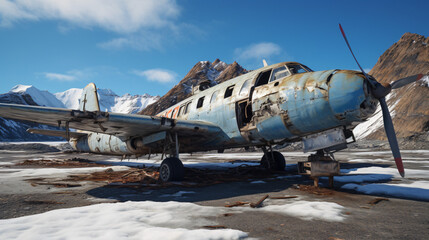 Fototapeta na wymiar Greenland East Greenland US Air Force Base, Bluie.