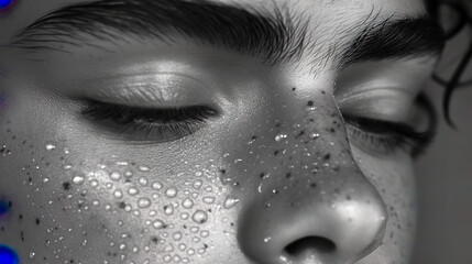 Woman's face, extreme close up