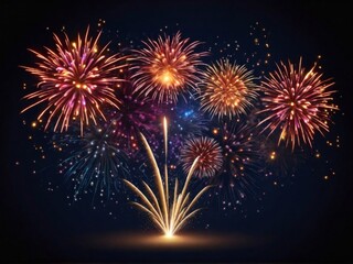 Fireworks on black background