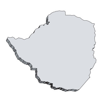 recommend clip art: Zimbabwe Map 3D Silhouette