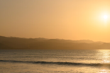 evening on the Mediterranean sea beach waves 6