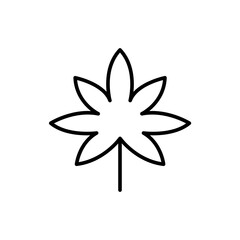 Leaves outline icons, minimalist vector illustration ,simple transparent graphic element .Isolated on white background