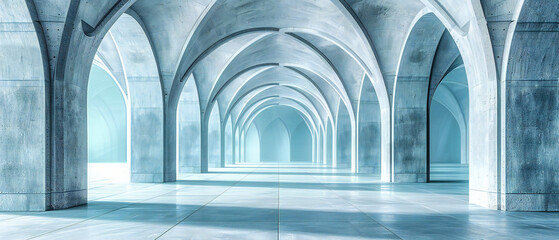 Historic Stone Corridor, Architectural Tunnel with Light, Old Building Passage, Timeless Design