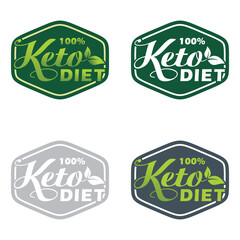 Desain modern stempel diet ketogenik