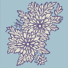 Floral design element vector