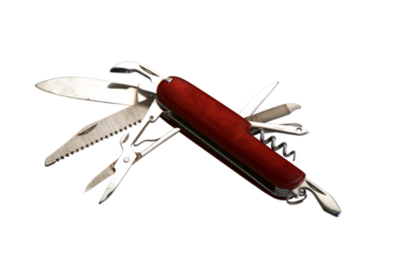 Well used and aged swiss multifunction knife