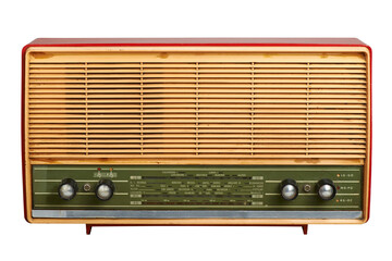 grungy vintage radio isolated (clipping path)