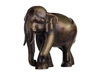 isolated Buddhist Statuette of elephant (clipping path)