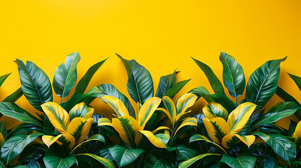Fototapeta na wymiar Vibrant Croton Leaves, Colorful Foliage Pattern, Tropical Plant Beauty, Fresh Nature Background
