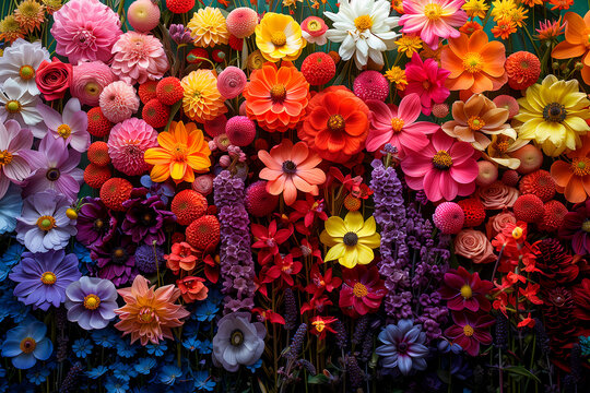 Diverse flowers, each petal representing a different aspect of the LGBTQ spectrum, intertwining to form a beautiful tapestry of identity and unity