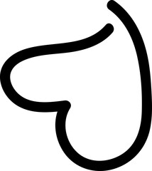 black and white heart icon