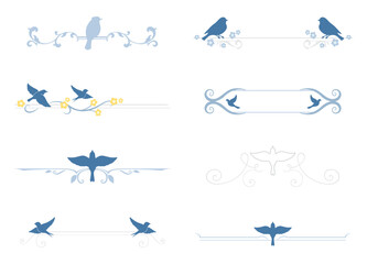 A set of bird themed dividers
