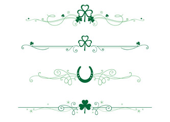A set of St Patrick's Day Shamrock dividers
