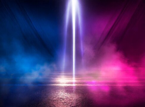 Empty neon enlighted background