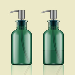 3D Luxury Amber Glass Soap Dispenser Bottle