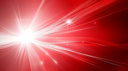Fototapeta na wymiar Bright Starburst Effect on a Vivid Red Background