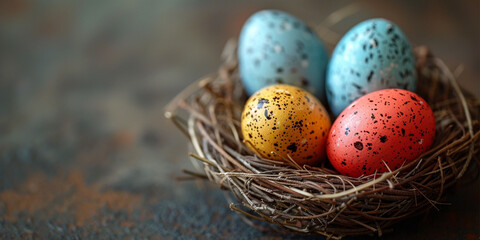 Naklejka na ściany i meble Easter. holiday. bunny. eggs. background. beautiful. paints. fun. celebrate.