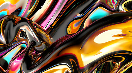 Abstract Colorful Liquid Swirl Patterns
