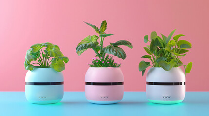 Voice controlled robotic planters with aroma dif