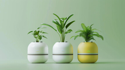 Voice controlled robotic planters with humidity