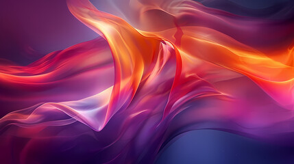Abstract Colorful Waves on a Gradient Background
