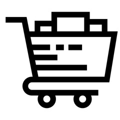 Shopping cart icon for apps and websites