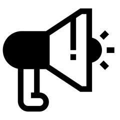 Electric megaphone with sound or marketing advertising vector icon for apps and websites