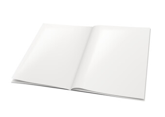 Clear Empty Opened Book With Copy Space Template
