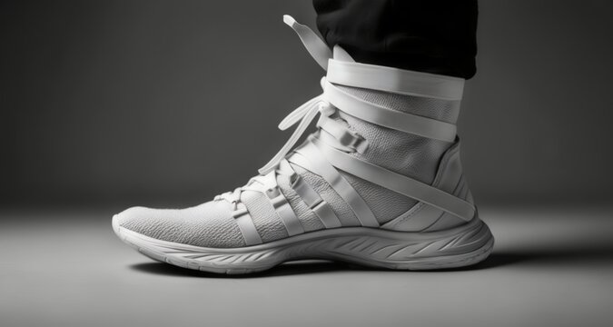  Modern athletic footwear with unique design and high-tech features