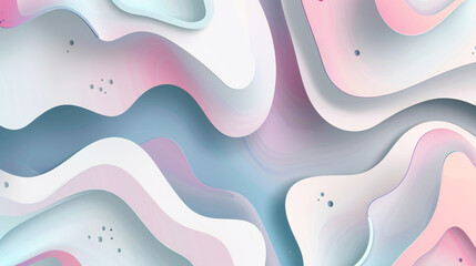 Modern and Liquid: A Pattern of Floating 3D Shapes and Gradients on a Light Background