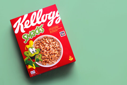 Smacks Kellogg's box. Illustrative editorial