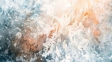 Winter Blurred Art. Watercolor Background. Cold