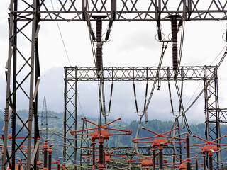 Umspannwerk Strom Energie Stromleitung Stromversorgung
