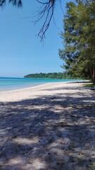 white sandy beach in the morning