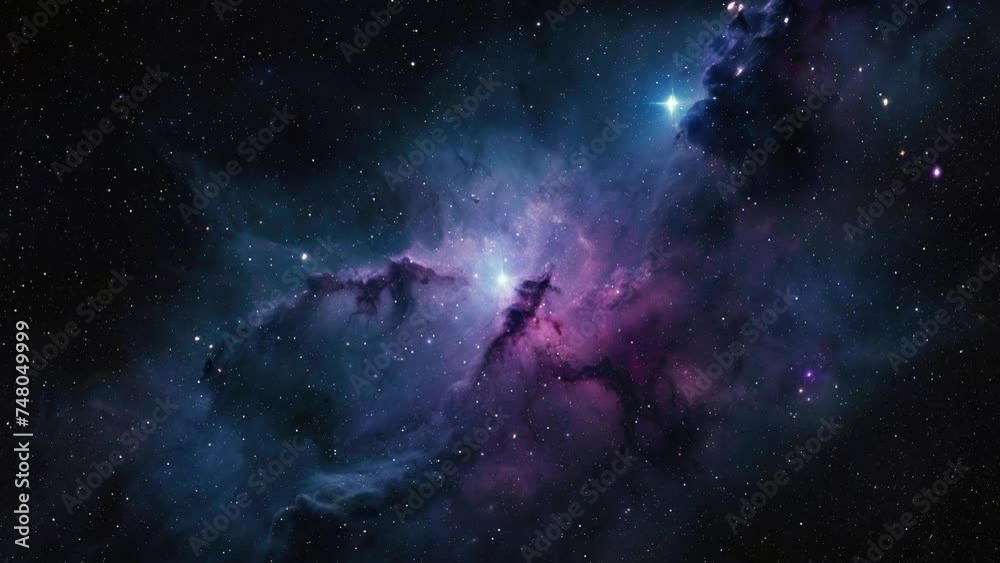 Sticker nebula in space with stars, created with some elements made with generative ai
