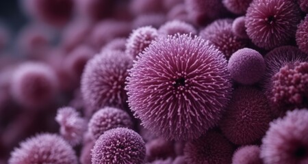  Vibrant purple sea anemone in close-up