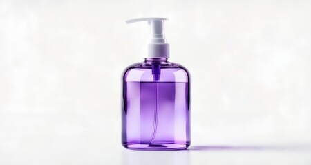  Purple hand sanitizer bottle with pump dispenser