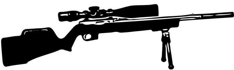 silhouette of a gun