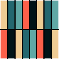 Fototapeta premium Colorful Line Geometric Minimalist Vector