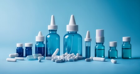  A collection of medication bottles and capsules
