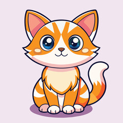 The Cat Cute an Orange