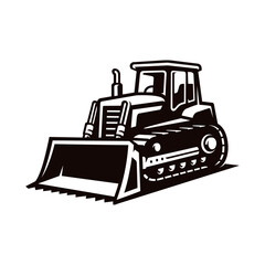 Construction and Farm Tractor Illustration Vector
