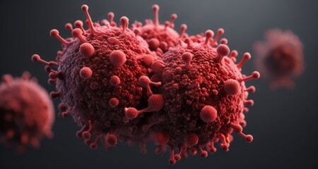  Viral infection - A microscopic view of a virus particle