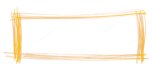 Yellow frame isolated on transparent background